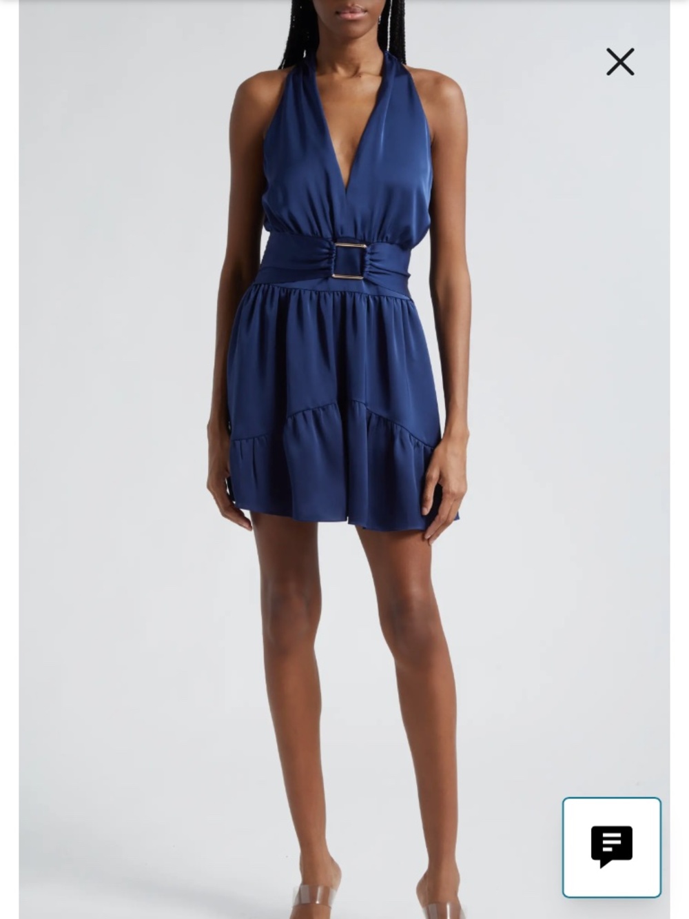 Ramy Brook Clover Sleeveless Mini Dress Navy size L